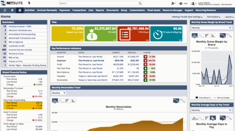 NetSuite - NetSuite: Alles im Blick im Dashboard