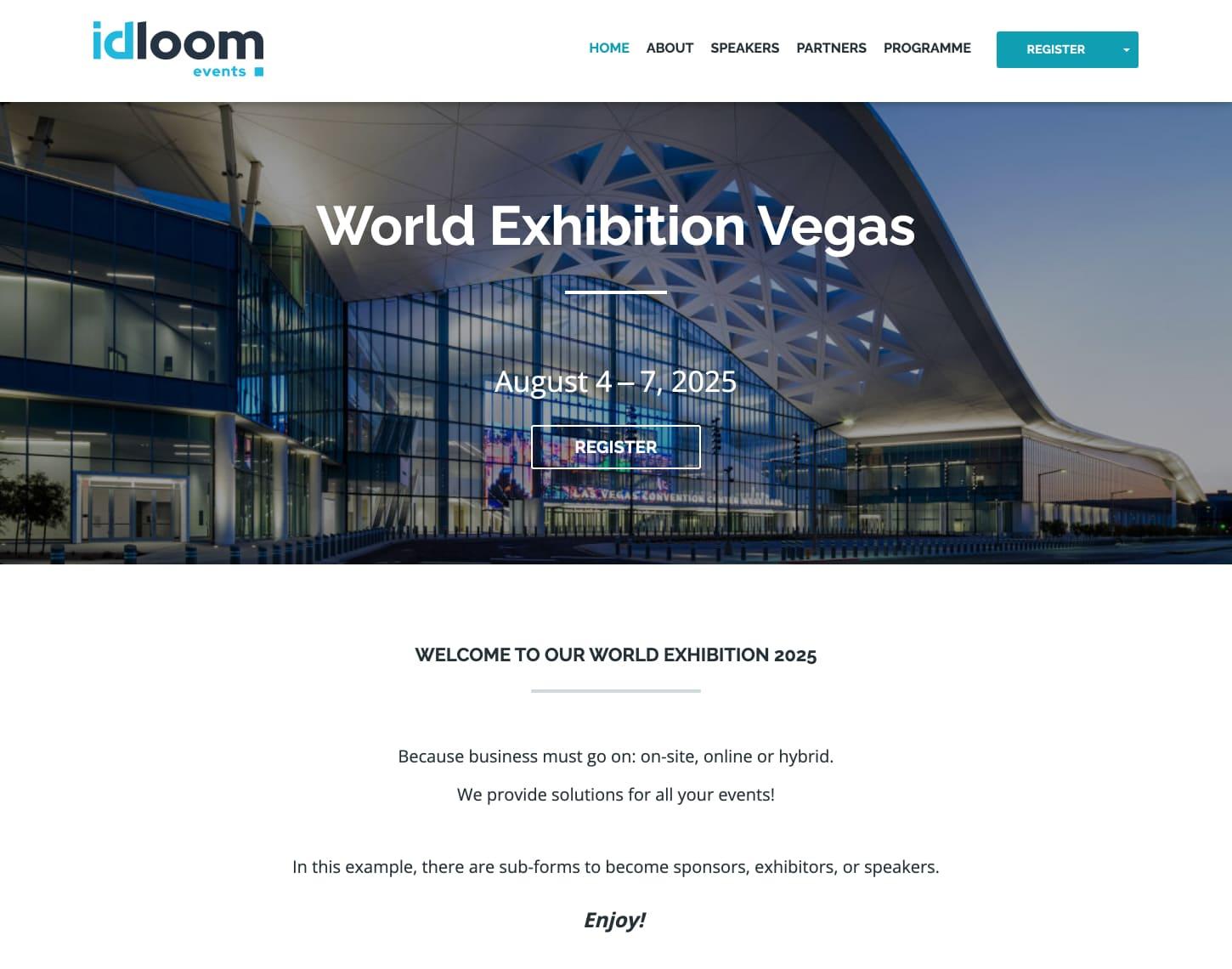 idloom.events - Créez votre site web personnalisé en quelques minutes !