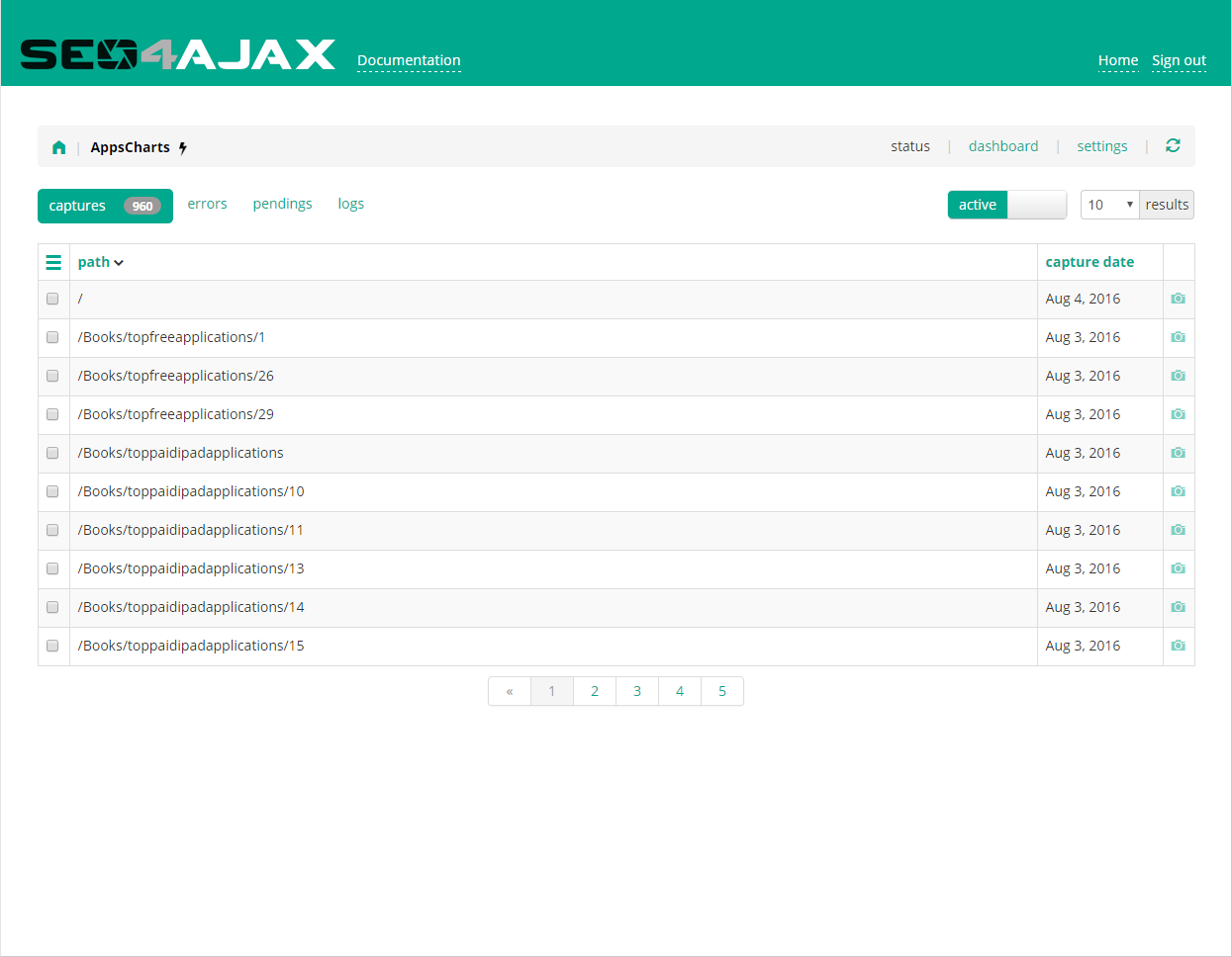 SEO4AJAX - Screenshot 1