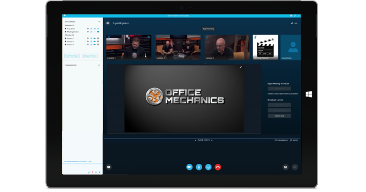 Skype - reuniones de difusión con Skype