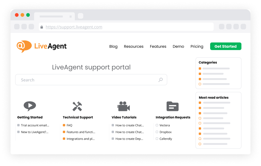 LiveAgent - Portail Client