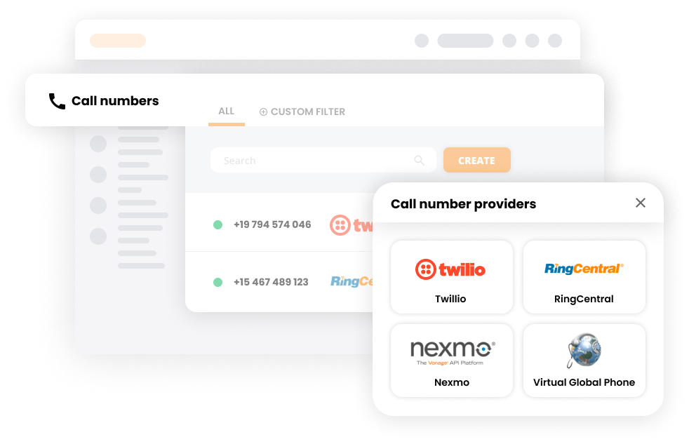 LiveAgent-Mockup-Call center connection LiveAgent-Mockup-Call center connection