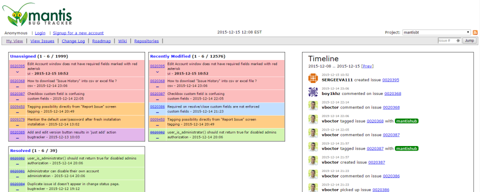 MantisBT - MantisBT-screenshot-0