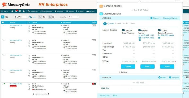 MercuryGate TMS - Screenshot 2