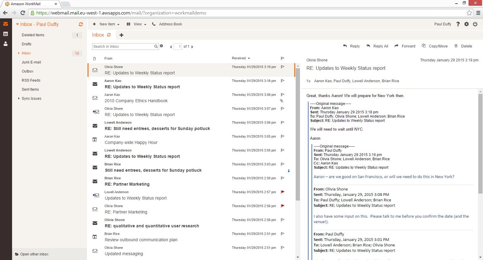 Amazon WorkMail - Amazon WorkMail: Gestion des utilisateurs, Gestionnaire de contacts, Tâches et notes