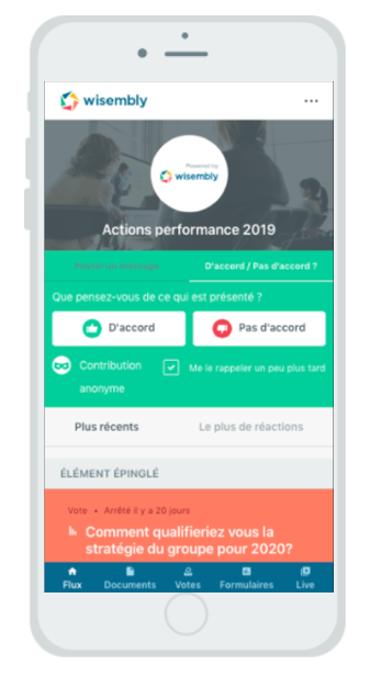 Wisembly - Mesurez le niveau de compréhension et d’adhésion à vos projets.