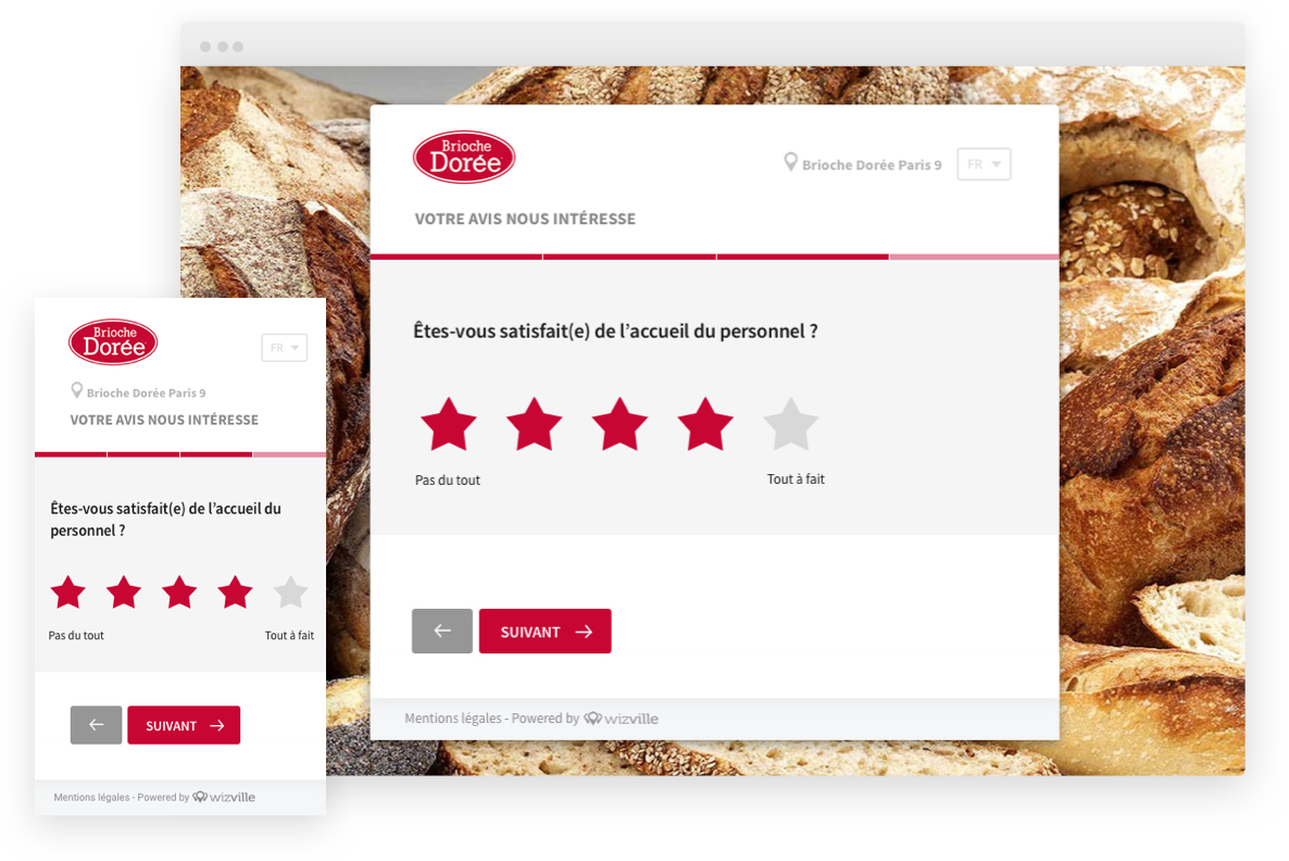 WizVille - Exemple de questionnaire de satisfaction responsive