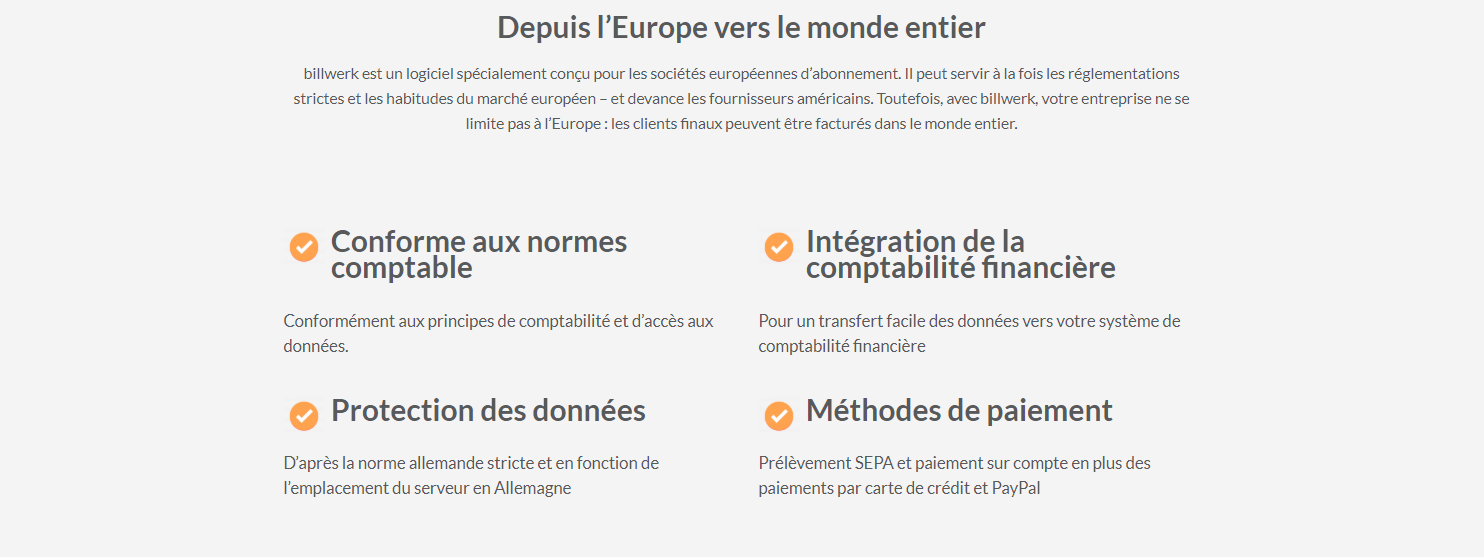 Billwerk+ - billwerk | Depuis l’Europe vers le monde entier