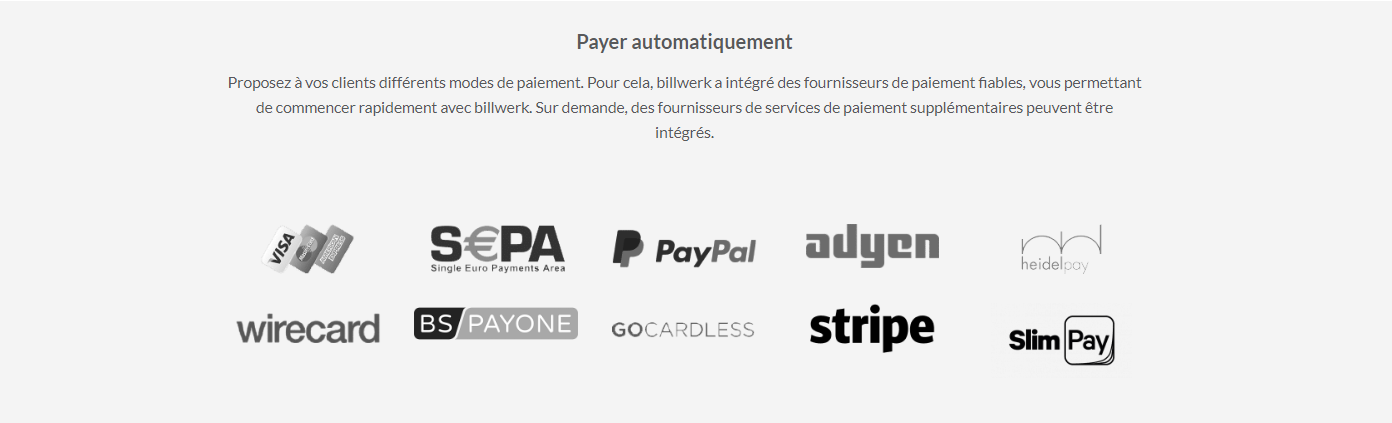 Billwerk+ - billwerk | Payer automatiquement