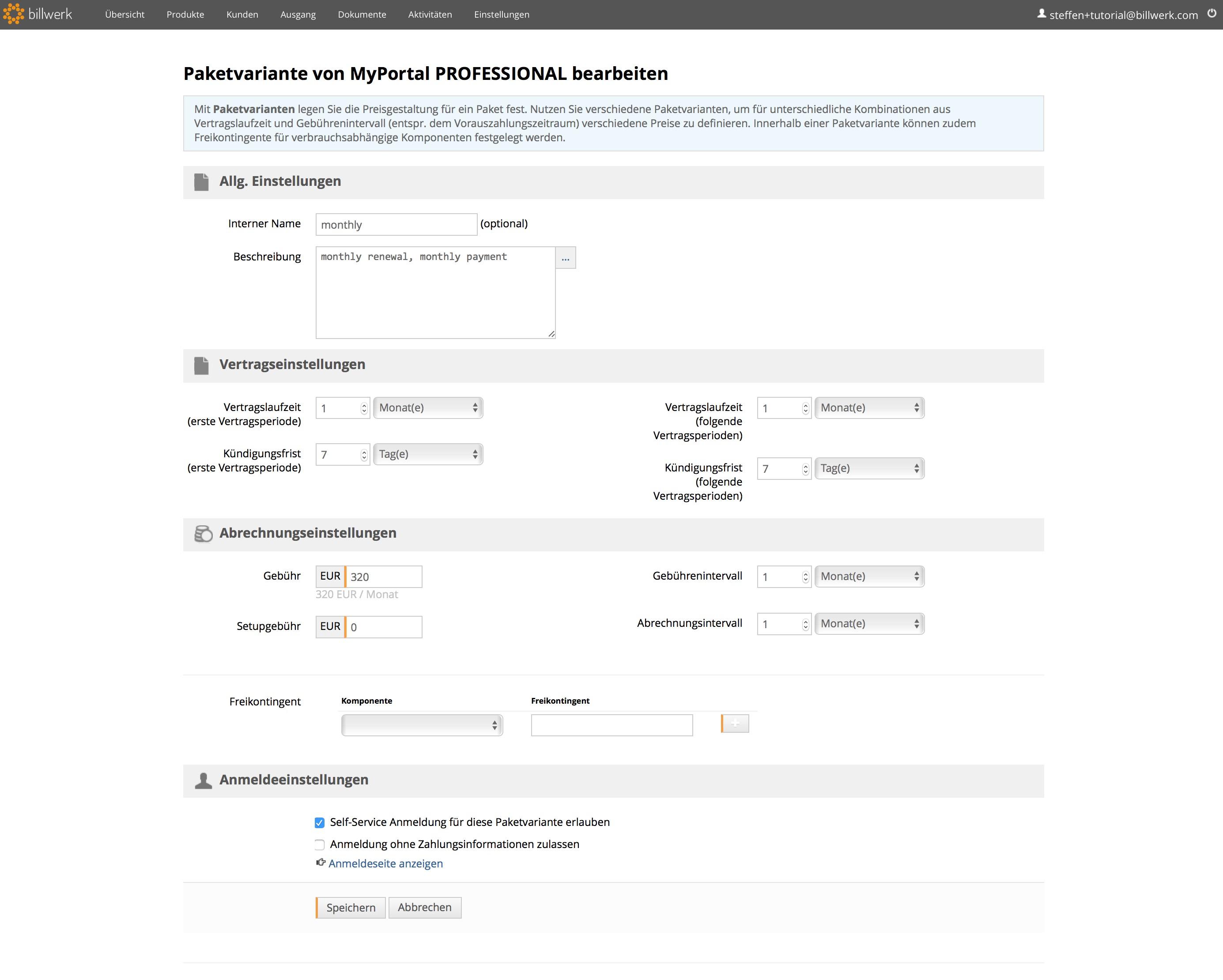 Billwerk+ - Billwerk meines Portal