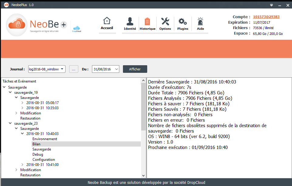 NeoBe - Screenshot of Neobe: History