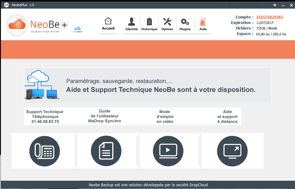 NeoBe - Screenshot of Neobe: Help