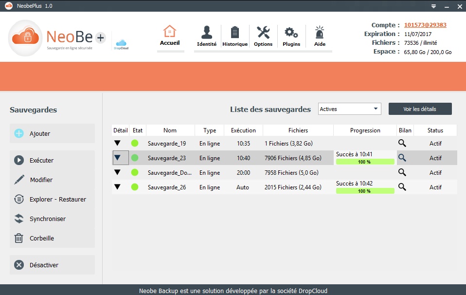 NeoBe - Screenshot of Neobe: Home