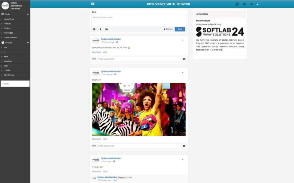 Open Source Social Network - Open Source Social Network-screenshot-1