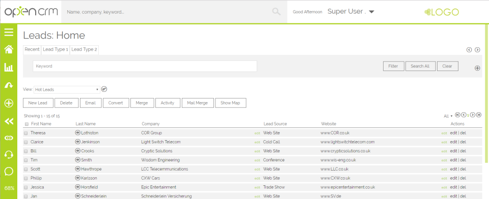 OpenCRM - Screenshot 4