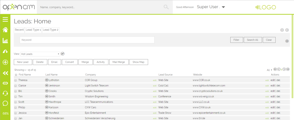 OpenCRM - Screenshot 3