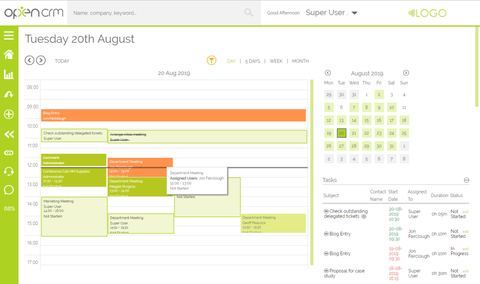 OpenCRM - Screenshot 2
