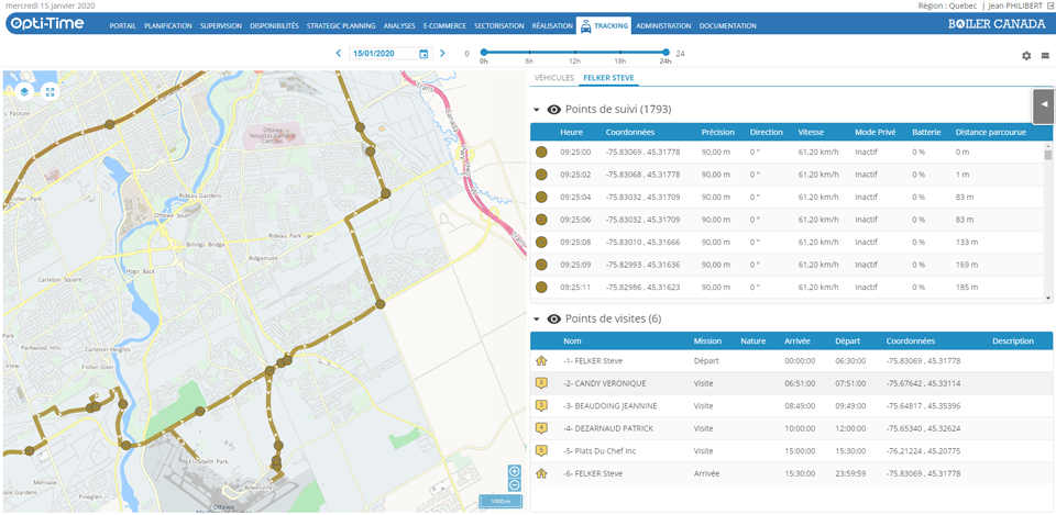Nomadia Field Service - Géolocalisation & tracking : plateforme de suivi en temps réel