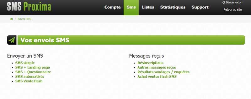 SMS Proxima - Plateforme SMS Proxima
