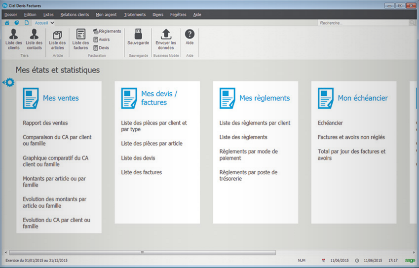 Ciel Devis Factures - Ciel Devis Facture : statistiques