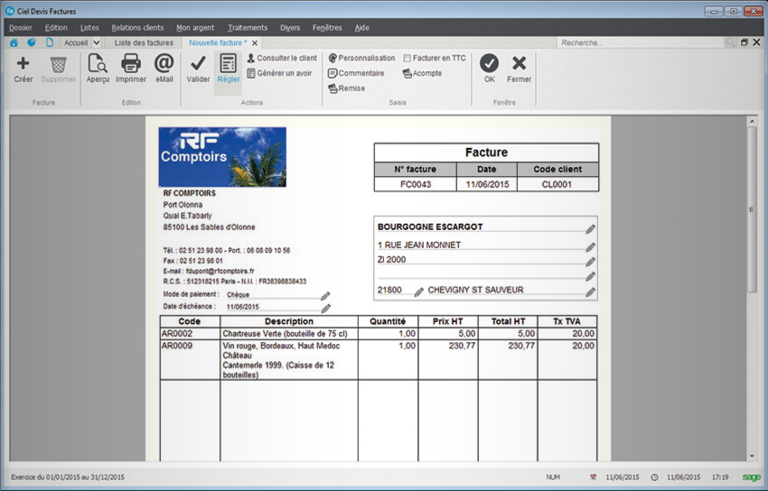 Ciel Devis Factures - Heaven Quote Invoice: custom invoices