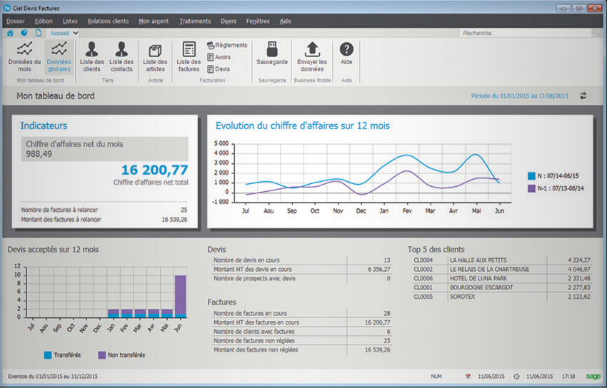 Ciel Devis Factures - Heaven Quote Invoice Scoreboard