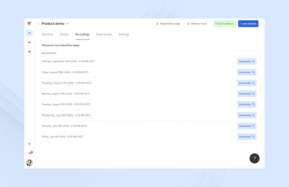 Automated recordings Automated recordings