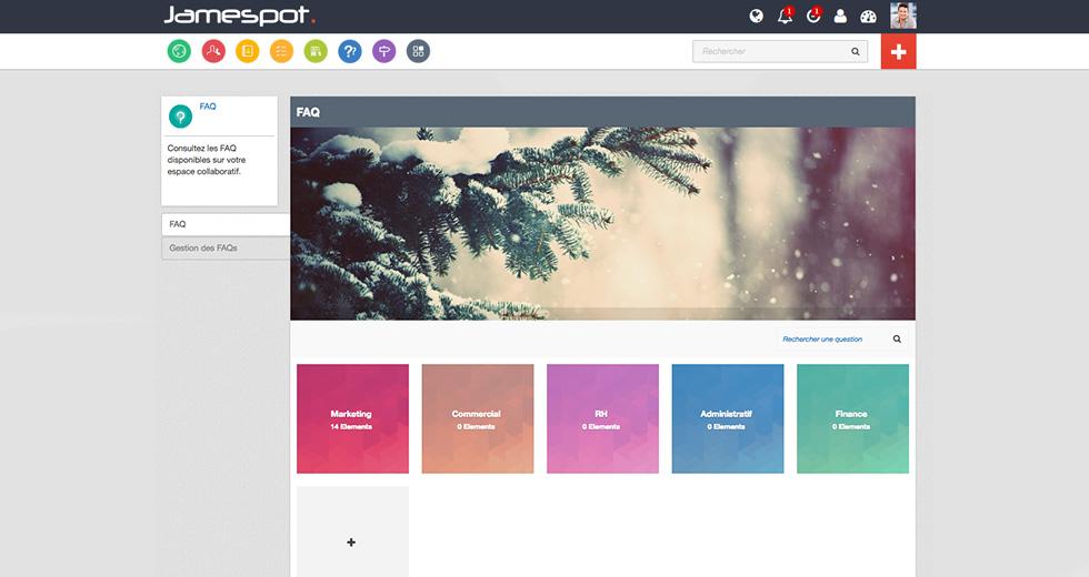 Jamespot - L'application FAQ permet de créer une FAQ dynamique et interactive