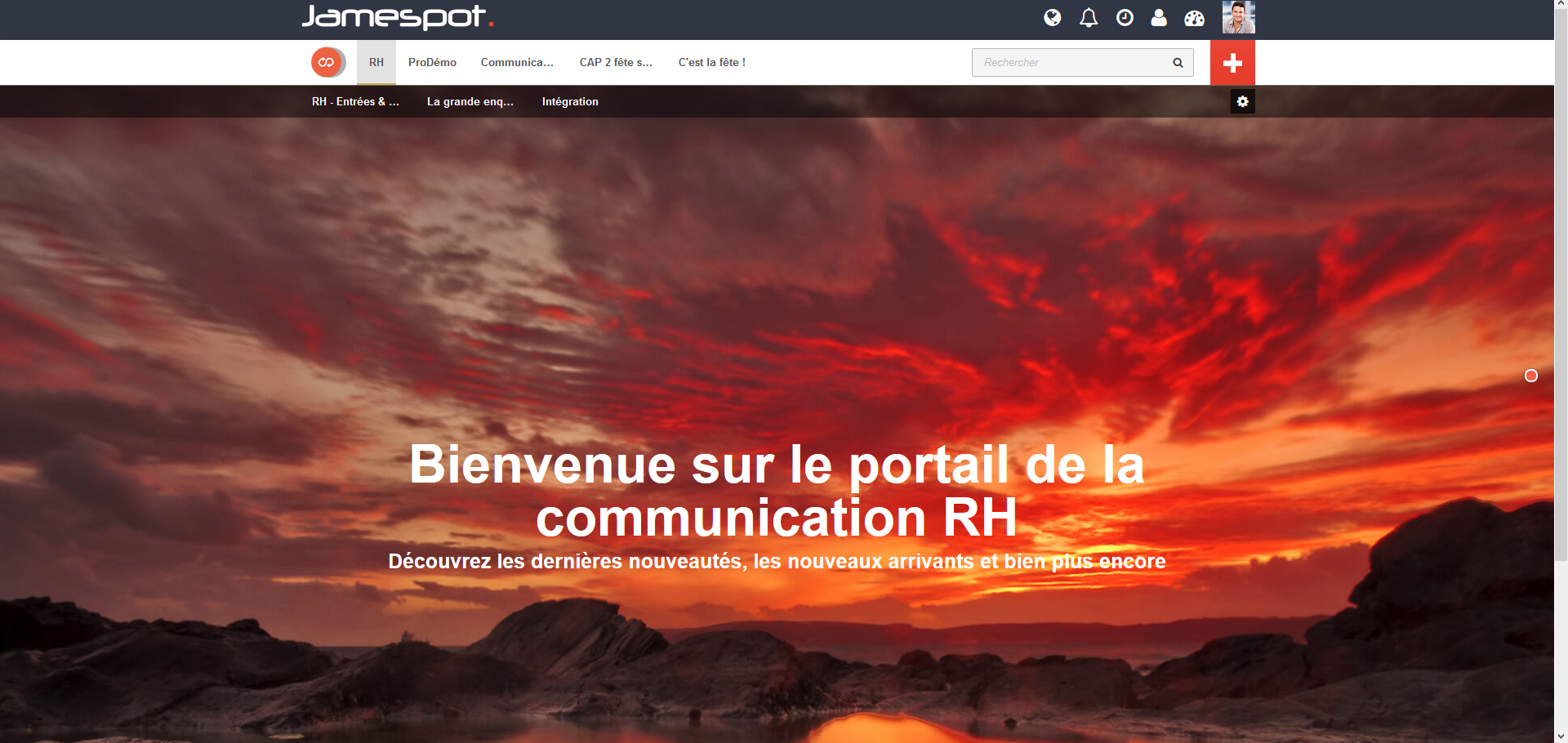 Jamespot Intranet Social - Jamespot : Intranet One Page dynamique et graphique