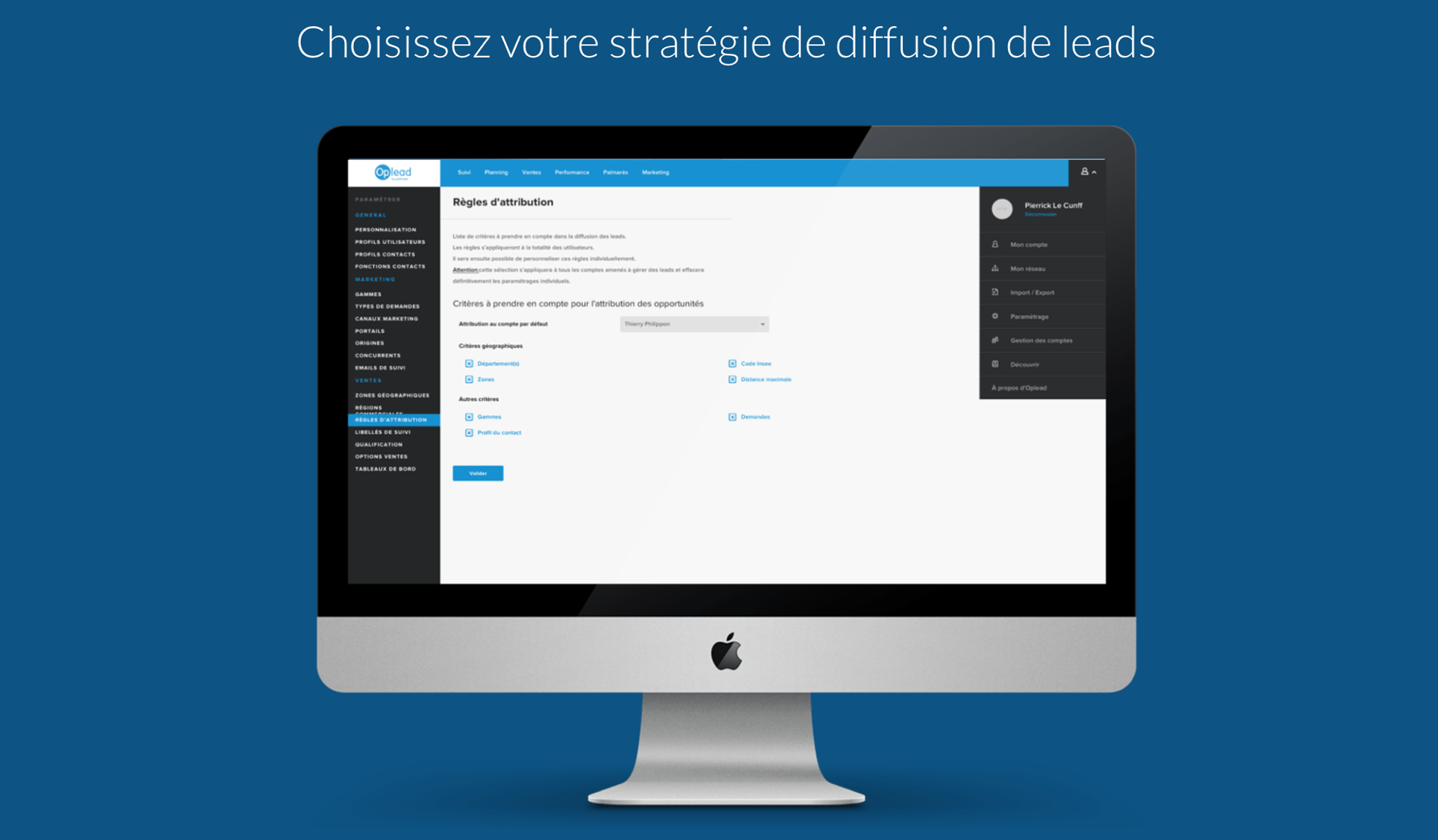 Oplead Lead Management - Diffusions de leads