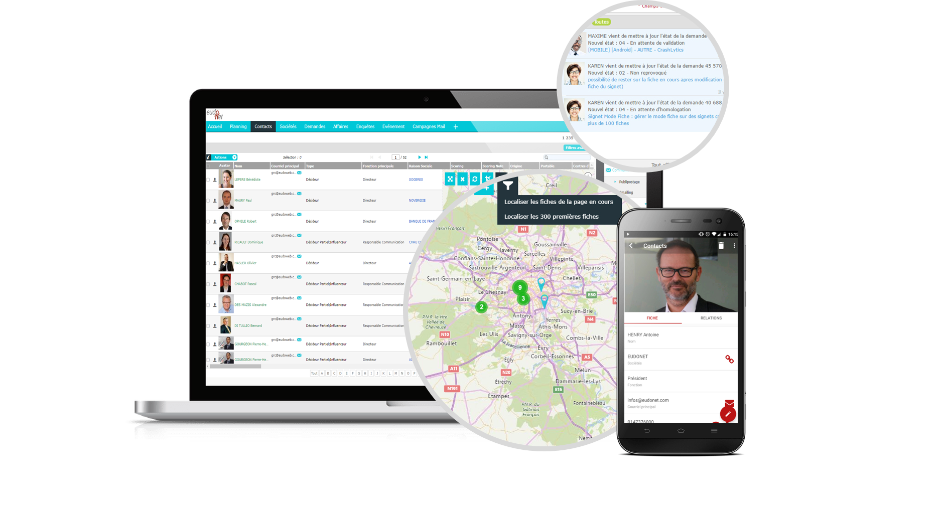 Eudonet CRM - Coloca el CRM en el centro de su sistema de información mediante la conexión a todas sus aplicaciones
