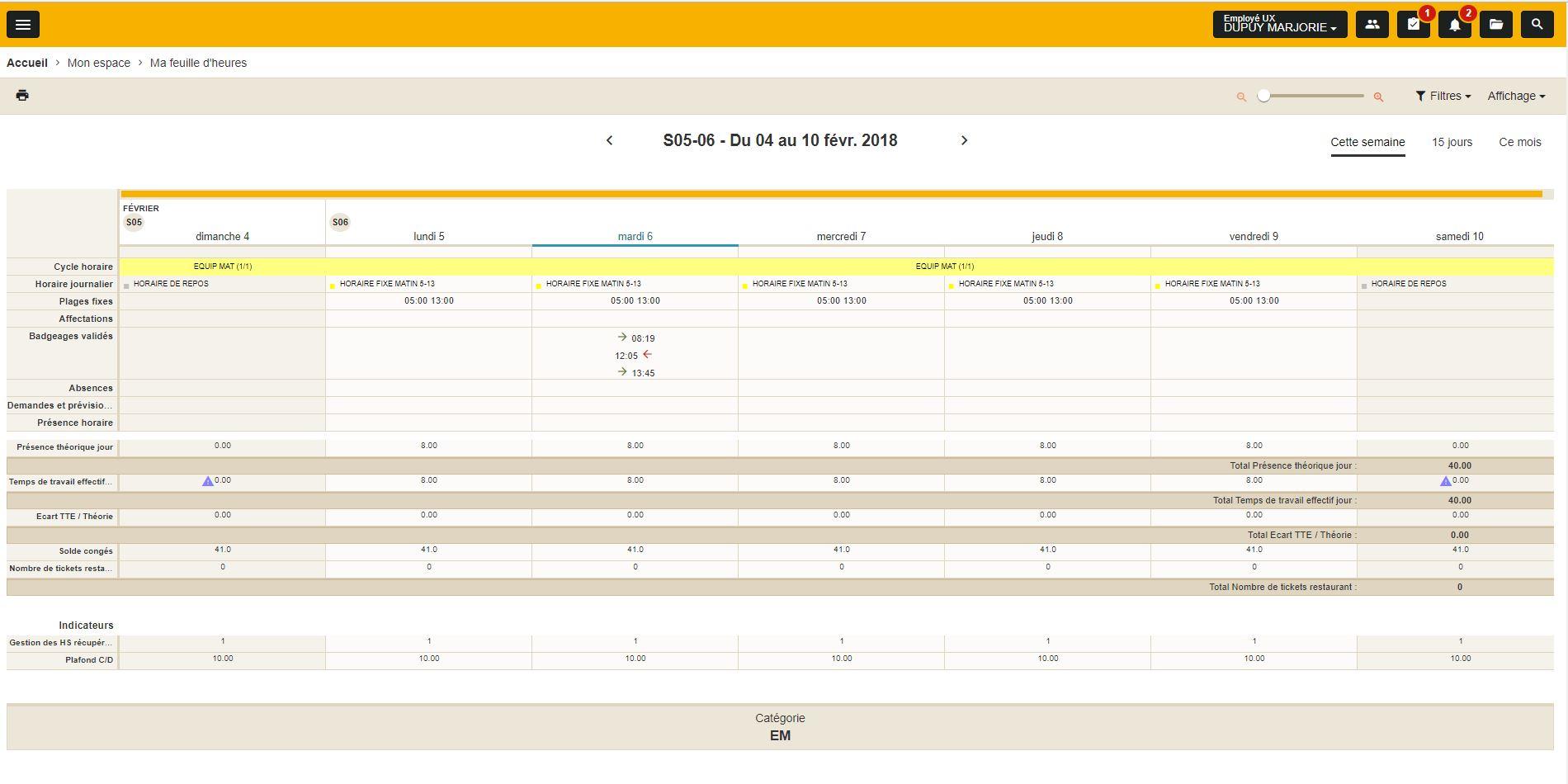 eTemptation - eTemptation 5.4 : planning collaborateur