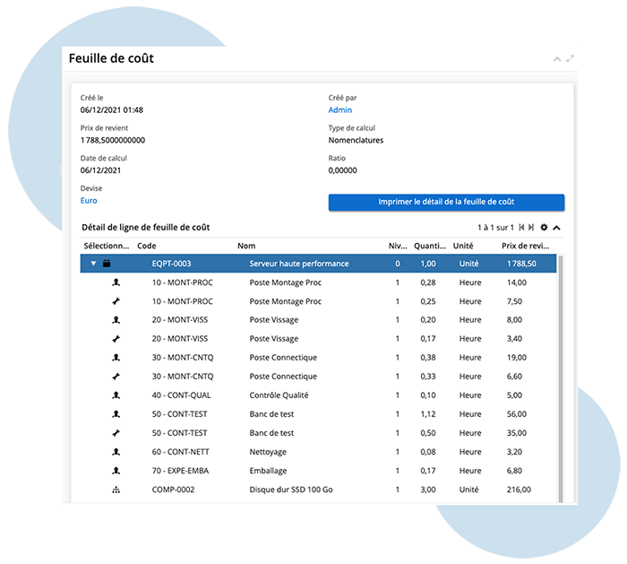 Axelor - Axelor Cost Sheet