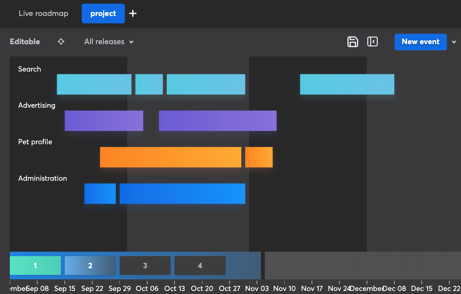 iceScrum - Roadmap dark mode