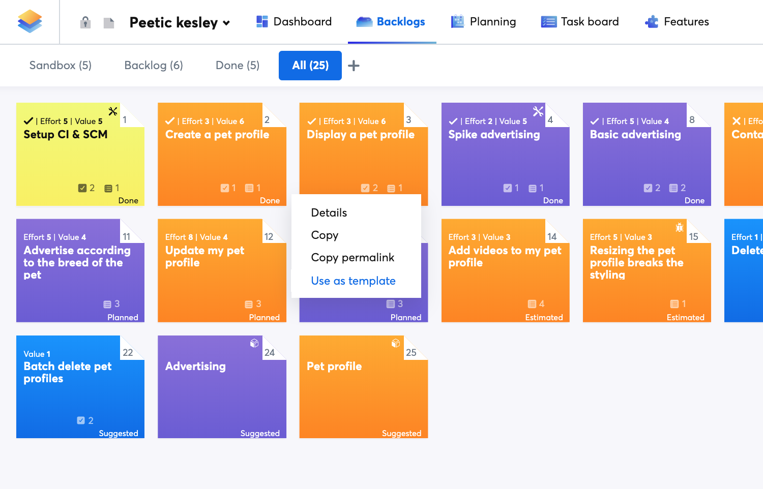 iceScrum - Backlogs management for grooming, estimation and prioritization