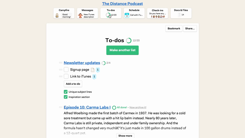 Basecamp - Basecamp: Spreadsheets, conversations and posts, support (phone, email, ticket)