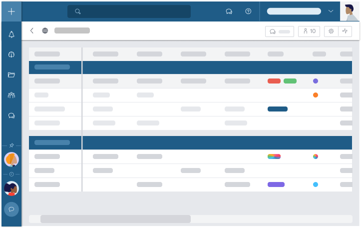 Taskworld - Les filtres personnalisés de la Vue Tableau vous permettent de travailler de manière plus productive et offrent une flexibilité de mise en page pour effectuer une gestion avancée des tâches dans chaque projet.