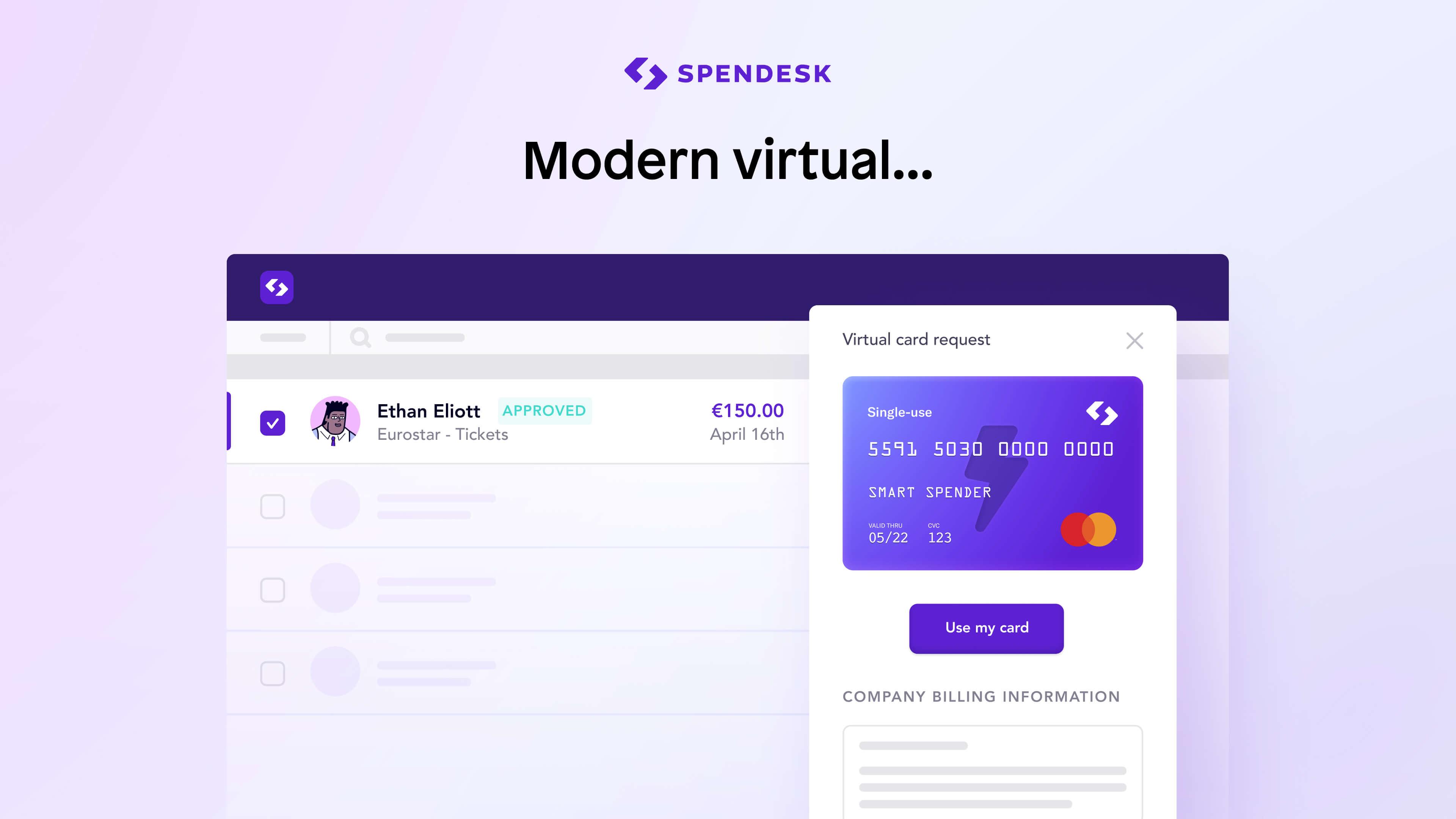 Spendesk - Pre-approved virtual debit cards