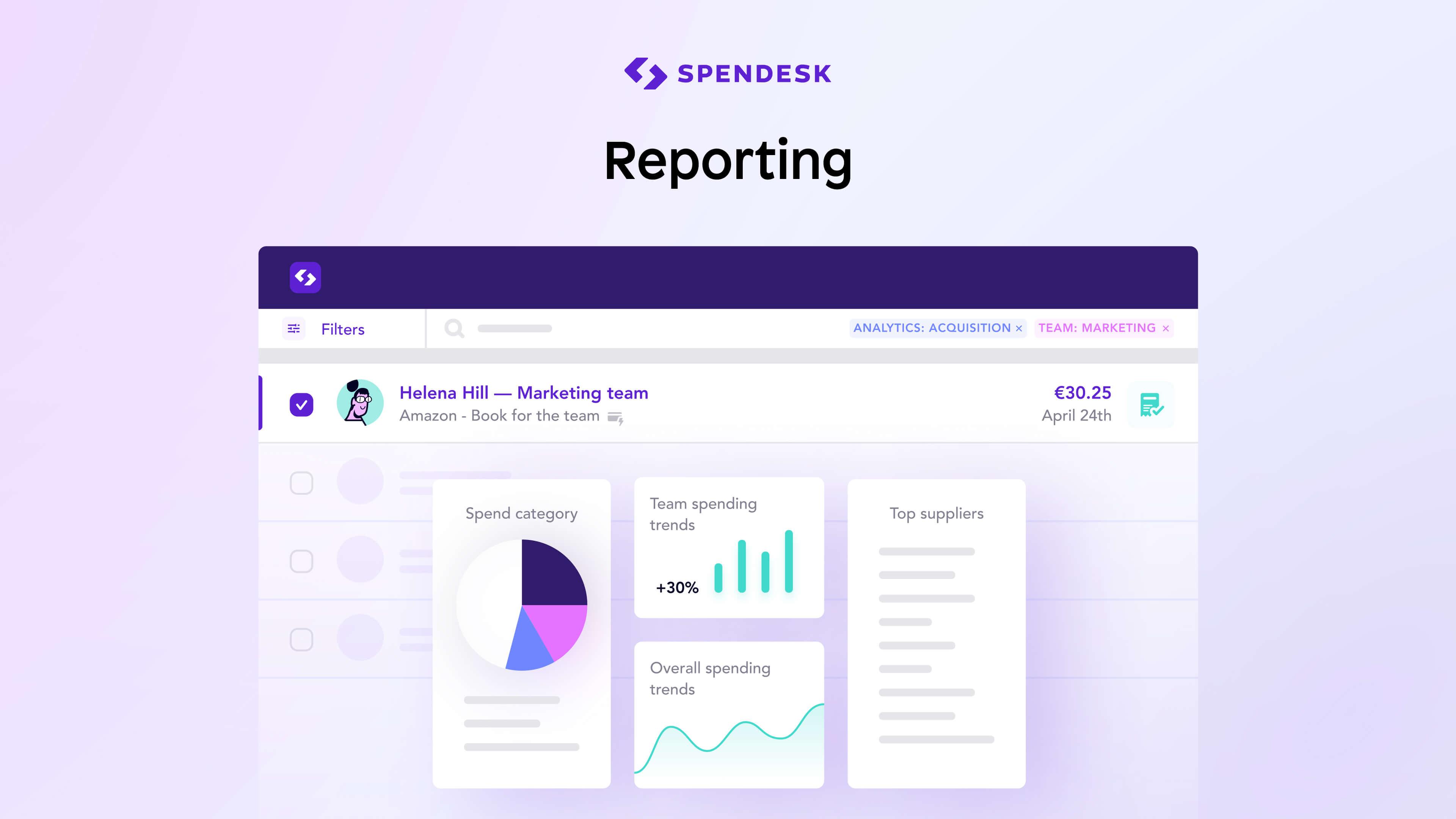 Spendesk - View consolidated spending reports in detail