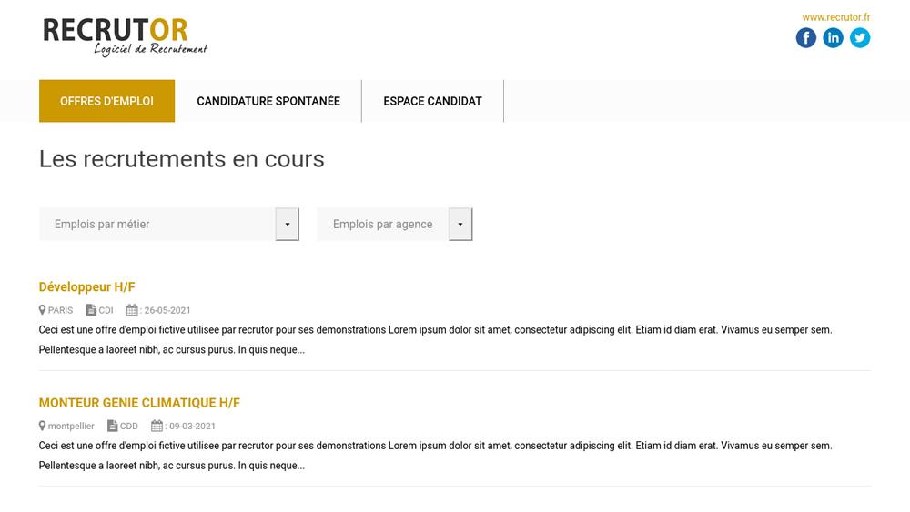 RecrutOr - RecrutOr, votre site carrière inclus