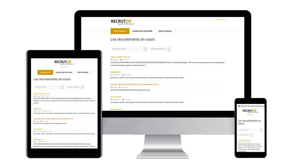 RecrutOr - RecrutOr, adapté aux écrans d'ordinateurs, tablettes et smartphones