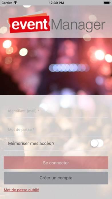 EventManager - Se connecter sur l'app mobile eventManager