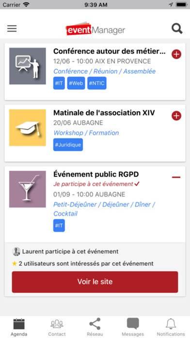 EventManager - Agenda des événements eventManager