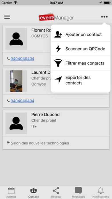 EventManager - De nombreuses fonctionnalités sur eventManager