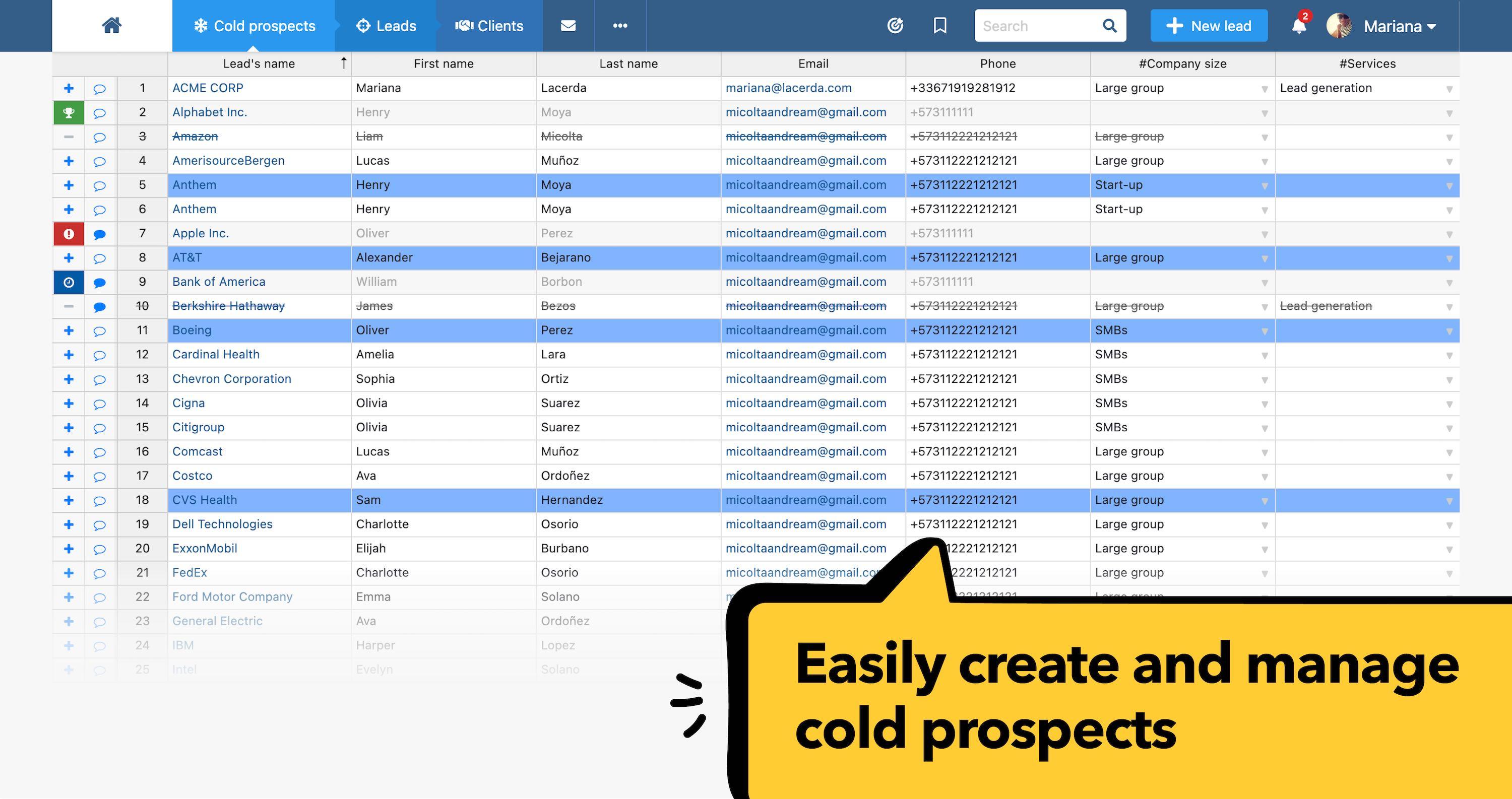noCRM.io - Create and manage prospects and prospecting lists