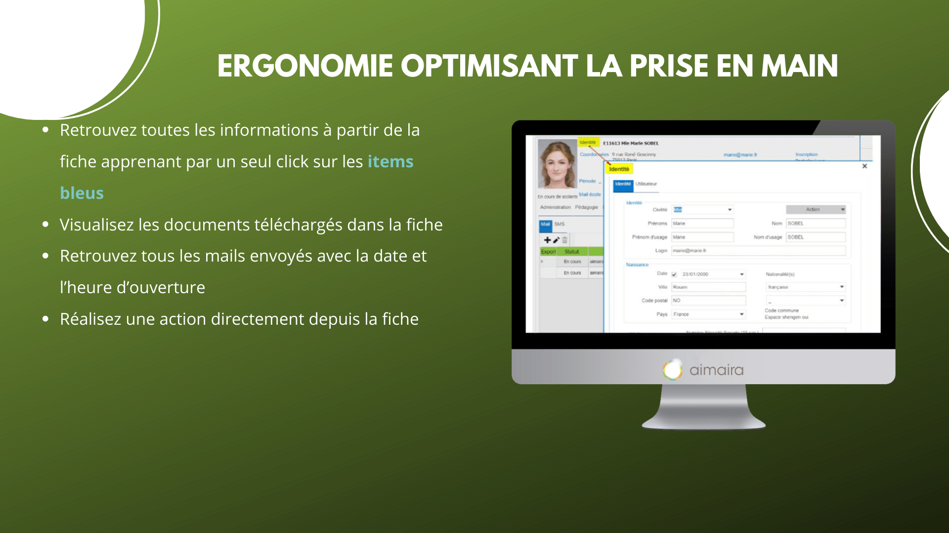 aimaira - ergonomie aimaira erp