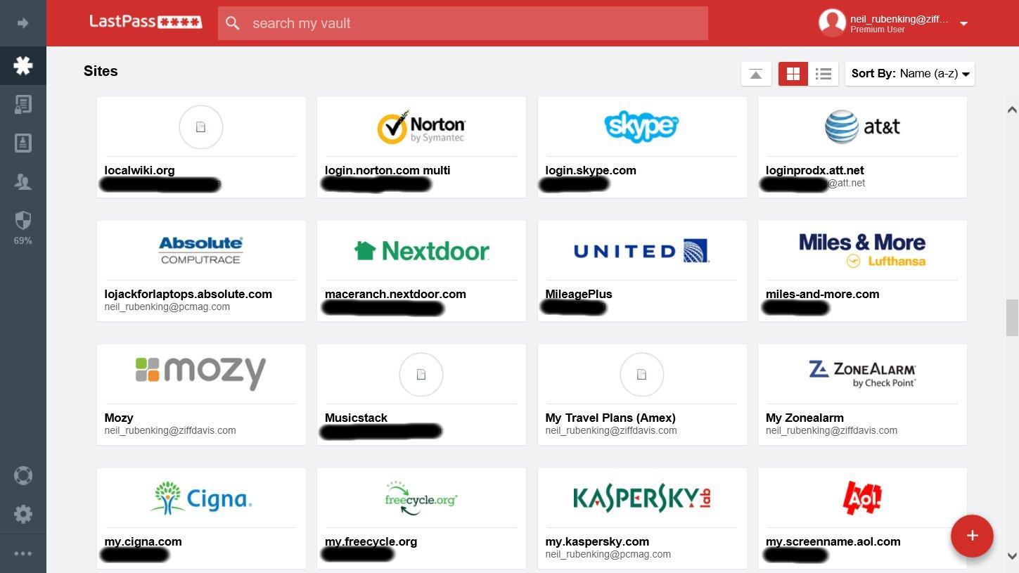 LastPass - Interface de LastPass 4