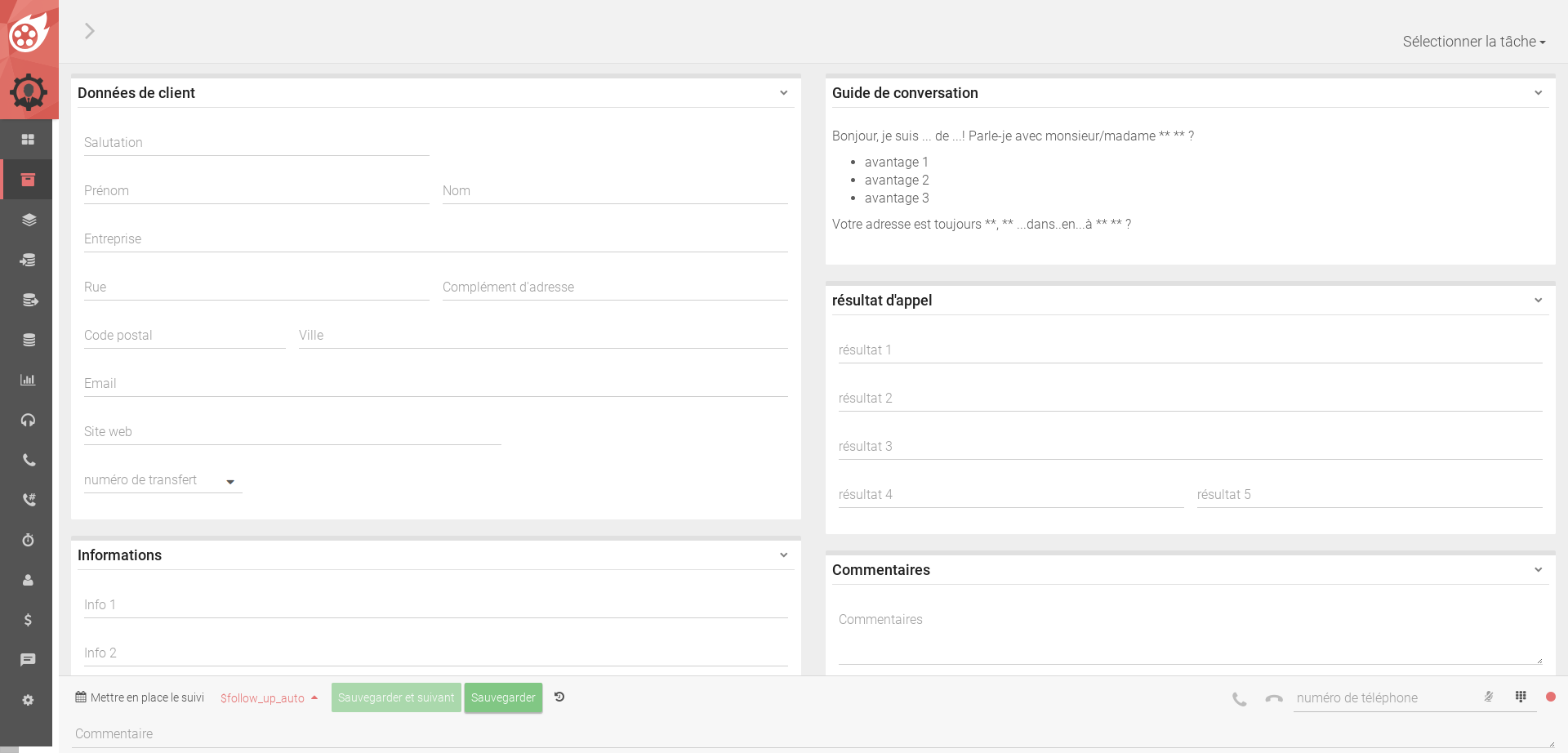 Dialfire - Masque d'agent intuitif et entièrement personnalisable