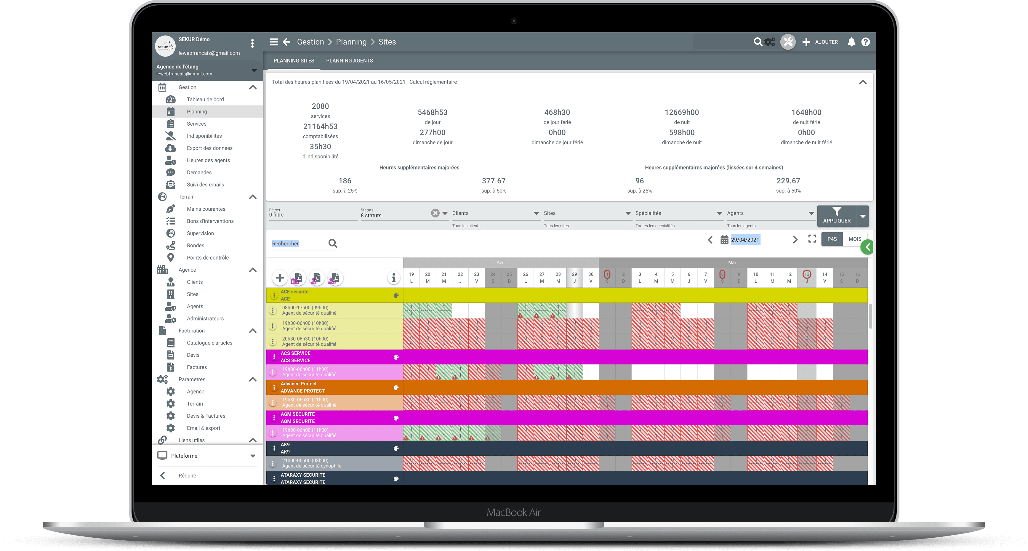 SEKUR - Planning