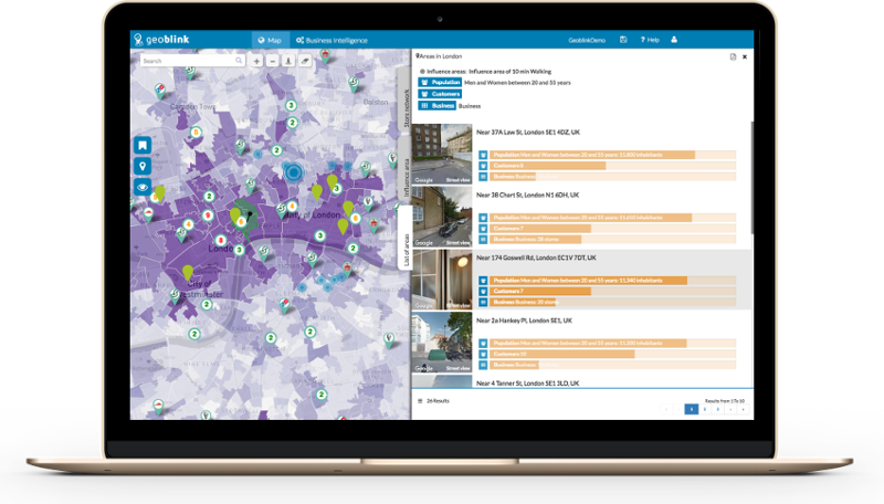 Geoblink - Localize the best areas in order to open new stores and to replicate the factors of your best blinds